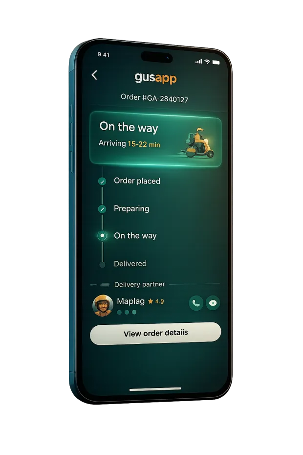 An order on its way on gusapp